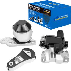 Set of 3, Engine Motor & Transmission Mount Replacement for Explorer 2011-2015 3.5L NA Engine Automatic Trans, W/o Turbo