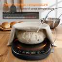SourKeeper, Larger 2-in-1 Sourdough Starter Warmer Pro - 2026 Upgrade Larger Heating Plate, Dough Temp Probe, 1F Control (70110F), 24H Timer, Real-Time Monitoring Black