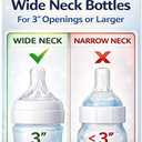 Double Baby Bottle Cleaning Brush Set with Suction Base - Cleans Two Bottles at Once - Includes Nipple Cleaner Brush - High Density Bristles, Dishwasher Safe - Baby Gift & Newborn Essential