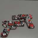 2 Pack Gel Ball Blaster Guns, Small Manual Splat Orby Gun, Gel Splatter Blaster for Adults, Outdoor Activities Shooting Games for Backyard, Garden& Lawn, Ages 14 & Up (Red + Yellow) (Glk05)