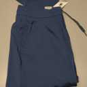 Soothfeel Women's Pants with 4 Pockets 7/8 Stretch High Waisted Sweatpants Travel Athletic Work Golf Pants for Women (Blue, M)