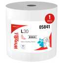 WypAll GeneralClean L30 Cloths Heavy Duty Cleaning Wipes, Jumbo (05841), Strong and Soft Towels, White (1 Roll of 875 Sheets, 875 Sheet Total)