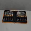 Pumpkin Carving Kit Tools Halloween, Professional Heavy Duty Carving Set, Stainless Steel Double-side Sculpting Tool Carving Kit for Halloween Decoration Jack-O-Lanterns, Gift for Halloween (Black)