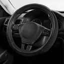 Skechers Steering Wheel Cover,Max Cushioning Leather Steering Wheel Cover Universal Fit 14" 1/2-15" Car Wheel Protector for Men Women Fit Suvs,Vans,Sedans,Car,Trucks,Black