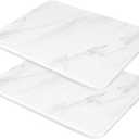 2 Pack Stone Dish Drying Mat for Kitchen Counter, Quick Drying Diatomaceous Earth Stone Mat, Super Absorbent Marble Dish Drying Pad, Heat Resistant Non-Slip Rack Tableware Mat