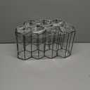 Fomanish 7 Bottle Holder - Freestanding Wine Rack, Modern Metal Tabletop Holder for Kitchen & Wine Cellar (Black)