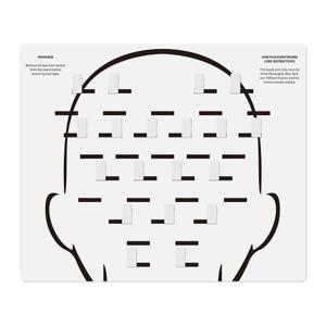 Acrylic Hair Extension Board Tape Placement Board with 35 Clips Tape in Extensions Hair Separate Plate Hair Extension Organizer with Head Chart