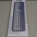 HotFox Wireless Keyboard and Mouse Combo, Full-Size Retro Typewriter Keyboard with Round Keycaps, Ergonomic Design for Windows PC, Home and Office Use -Blue