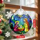 2 x Christmas Ornament, Christmas Tree Decor, Christian Ornament, Nativity Scene, Religious Home Decor, Christian Gifts, Religious Gifts, Gift Exchange, Gift Idea - Pattern C