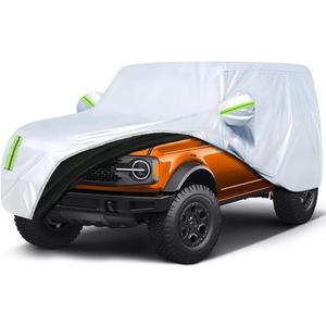 Blueshyhall Car Cover Waterproof All Weather, Full Exterior Cover Outdoor Windproof Snow Sun UV Protection, Universal Fit for F-ord B-Ronco 2 Door
