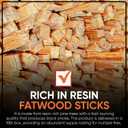 Fatwood Fire Starter Sticks 10 lb  100% Natural, Resin-Rich Kindling for Fireplace, Wood Stove, Fire Pit & Campfire  Quick-Ignite Pine Wood Starter Logs  Clean Burn, Indoor/Outdoor  Easy Lighting