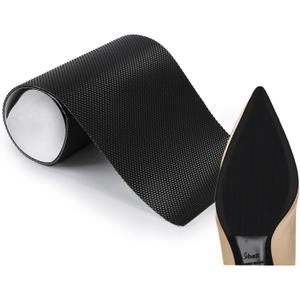 39 in Sole Protector for High Heel Shoes, Anti-Slip Shoe Bottom Protector, Self-Adhesive Sole Protector for Red Bottom Heels Flats Dress Shoes Black (5 in *39 in) (39in-Faceted Tread)