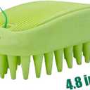 Pet Silicone Shampoo Brush for Long & Short Hair Medium Large Pets Dogs Cats,Shower Wash Curry Brush,Dog hair Products Accessories Dog Back Massage for Long & Short Hair Small Large Pets Dogs(Green)