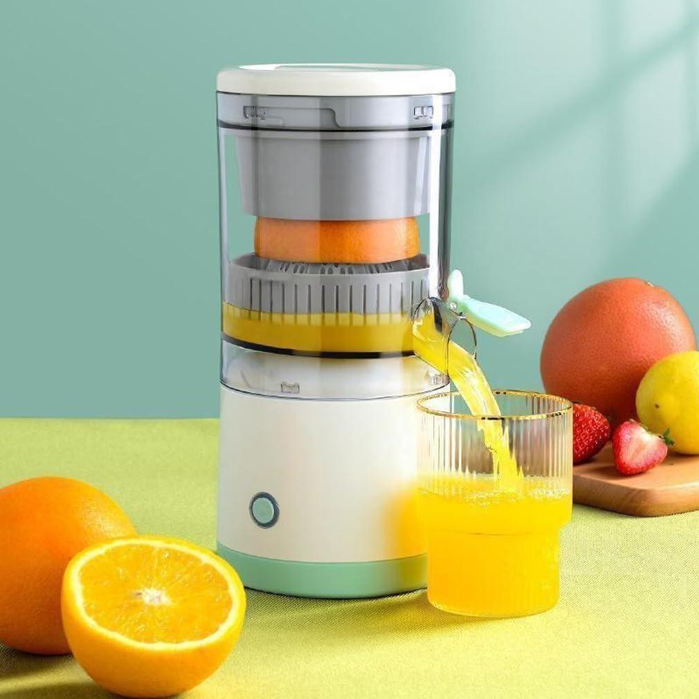 Electric Juicer Rechargeable,Portable Kitchen Gadget for making Orange Juice,Squeezing Oranges,Lemons,Kiwi Fruit,Grapefruits,and Citrus Juices.Comes with USB charging and a Cleaning Brush(Green)