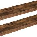 HOOBRO Floating Shelves for Wall, Wall Mounted Shelf Set of 2, 31.5" Hanging Shelf with Invisible Brackets, for Wall Storage in Bathroom Bedroom Kitchen Living Room Office, Rustic Brown BF80BJP201