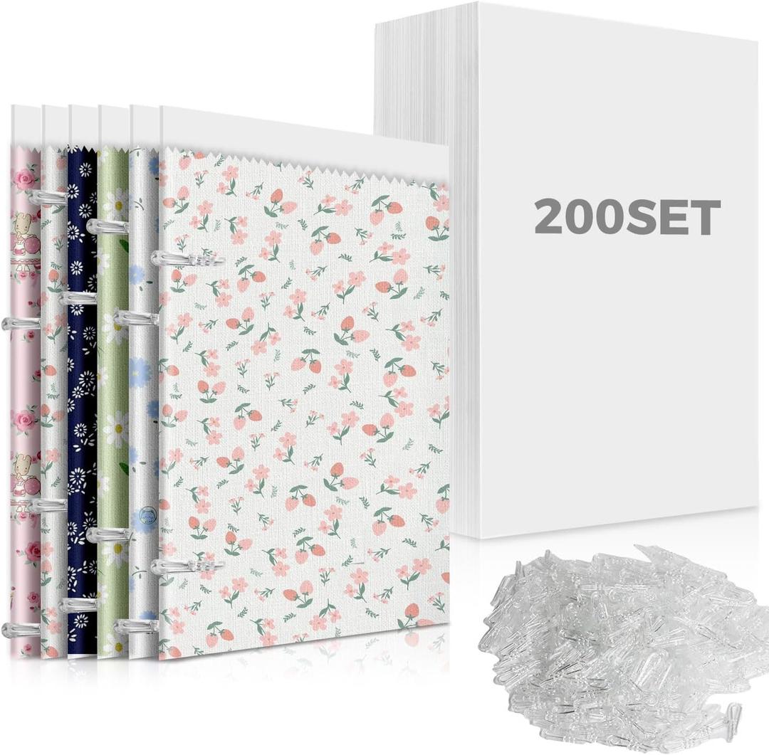 Set of 200 Fabric Organizer Boards Measuring 7.5 X 10.5 Inches,Neat and Easy Comic Book Boards for Fabric Storage,Magazines and Books,This Includes 400 Plastic Alligator Clips for Secure Fastening