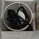 Fenmzee Bedside Table Lamp for Bedroom - 3 Way Dimmable Touch Lamp USB C Charging Ports and AC Outlet, Small Lamp Wood Base Round Flaxen Fabric Shade for Living Room, Desk, LED Bulb Included