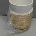 Utensil Holder for Kitchen Counter Large Cooking Utensil Holder,Gold Ring Metal Frame and White Ceramics