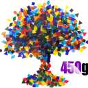 Swpeet 1 Pound Mosaic Tiles Mixed Color and Shapes Mosaic Glass Pieces with Organizing Container, Triangle Genuine Mosaic Tiles Glass Pieces Mosaic Perfect for Home (Assortment Kit, Transparent)