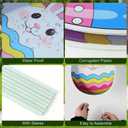 8 Pcs Easter Yard Decorations Outdoor,Easter Egg Decorations for Outside,Bunny Yard Sign with Stakes,Easters Party decor,Outdoor lawn decor Egg and bunny