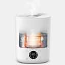 Warm Mist Humidifiers, 3.5L Humidifier with 304SS Ceramic Glaze Layer Heating Inner, Healthy Small Air Humidifier with Adjustable Constant Humidity for Bedroom