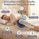 Revoget Alignment Pillow for Side Sleepers, Relieve Leg Pain & Sciatica 2026 New Knee Pillow for Side Sleepers, Hips Buttocks Back Sciatica Relief Pillow with Adjustable Strap (Star Blue)