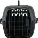 Petmate Pet Porter Dog Kennel 23in, Dark Gray and Black, Pets up to 15lbs | Made in USA, 23.1"L x 15.2"W x 11.9"H, gray
