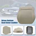 Front Driver Side Bottom Microfiber Leather Perforated Seat Cover Tan Compatible with Mercedes Benz C350 2Door 2012 2013 2014 2015 2016