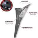 10 x Performance Tool W4054 Clear View Long Reach Funnel - 1/2 Pint, Multi-Purpose Fluid Handling