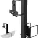 Heavy Duty Folding RV Spare Tire Carrier Mount, Folding Trailer Bracket Holder Fits 15" and 16" Wheels, Heavy Duty Spare Tire Carrier for 4" Square Bumpers, Holds Up to 150 Lbs