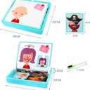 Magnetic Puzzles Face Dress Up Travel Game Double Side Preschool Educational Learning Toy for Kids