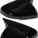 Motoforti 1 Pair ABS Left Right Side Mirror Cover Cap Replacement Gloss Black for Kia Sorento 2021-2025 Ox Horn with Turn Signal Light Mirror Guard Cover