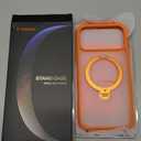 TORRAS Q3 Spin for iPhone 17 Pro Max Case with 360 Magnetic Stand, Wireless Charging Compatible, Hard PC Case for 17 Pro Max Phone Case with Stand, Translucent Cosmic Orange