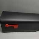 Architectural Mailboxes Parsons Rust-Proof Plastic Post Mounted Mail Box for Outside, Black, Medium Curbside Mailbox, USPS Approved for Residential Delivery