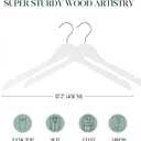 White Wooden Hangers - 20 Pack - Durable & Ideal for Everyday Use & Wedding