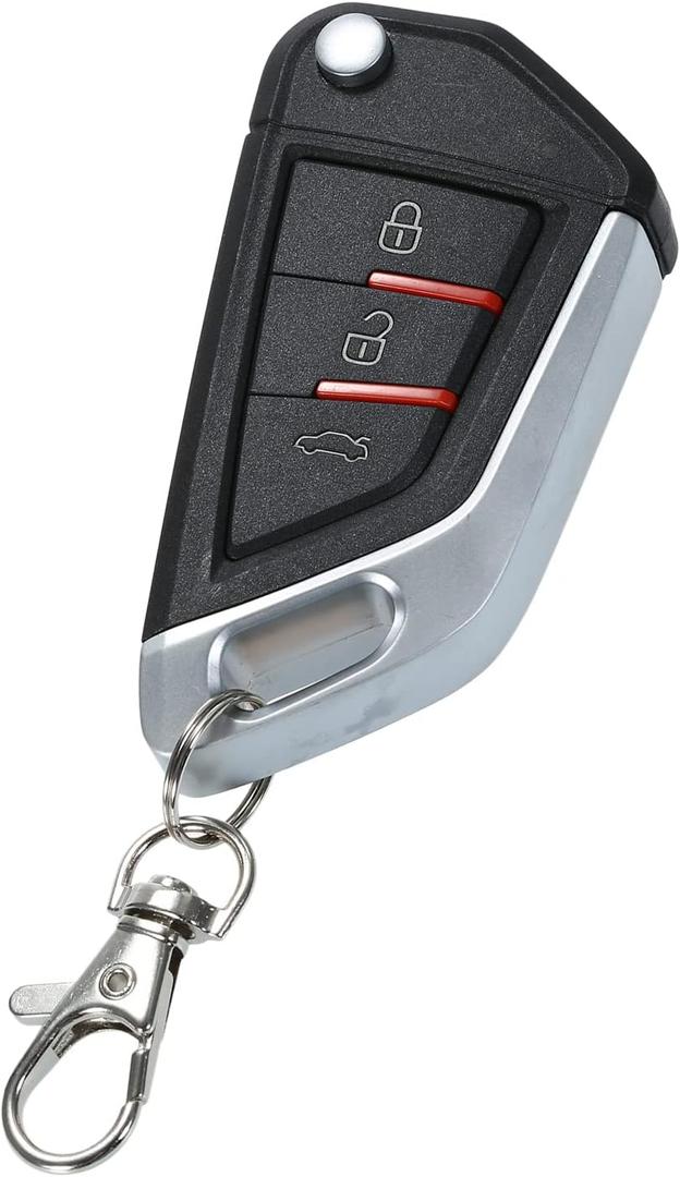 LANRU Car Alarm Systems Auto Remote Central Kit Central Locking with Remote Control Door Lock Vehicle Keyless Entry System, B
