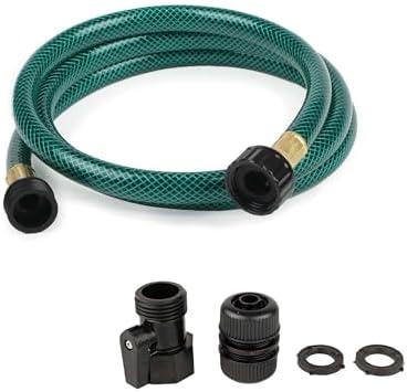 FUNJEE Garden Hose Leakproof for Gardener: 1/2” PVC Water Hoses with GHT Fittings - 5 FT No Kink and Flexible for Outdoor Watering