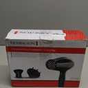 Remington Damage Protection Hair Dryer with Ceramic Ionic Tourmaline Technology, Black, Diffuser and Concentrator, 3 Piece Set