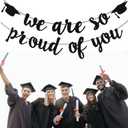 3 x Banner for Graduation Party/Grad Party Decorations- We are So Proud of You (Black)