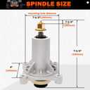 KOOTANS 187292 Spindle Assembly Fit for Husqvarna 587820301 587819701 532187281 587125401 532192870 532187281 539112057 YTH22V46 YTH24V48, Ariens 21546238 21549012 and 42" 46" 48" 54" Mower Deck