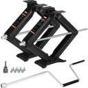 OULEME 24" RV Camper Scissor Jack, 6500 lbs Travel Trailer Leveling Stabilizer with Crank Handle & Drill Socket - Set of 2