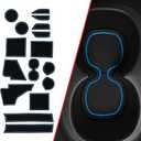 CupHolderHero fits Mitsubishi Outlander Sport Accessories 2018-2023 Premium Custom Interior Non Slip Anti Dust Cup Holder Inserts, Center Console Liner Mats, Door Pocket Liners16pc Set (Blue Trim)