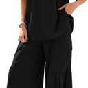 CHERFLY 2 Piece Sets for Women Summer Casual Lounge Outfits Travel Tracksuits 2025, L