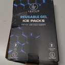 LEVILO Flexible Ice Packs for Injuries Reusable with Straps - 2 Pack (Large & Small) Large Reusable Ice Packs | Cold Packs for Back, Shoulder, Knee, Relief | After Surgery | Flexible When Frozen