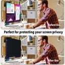 Magnetic Hanging Computer Privacy Screen Filter 32 Inch, Removable Aluminum Alloy Privacy Shield for 16:9 Widescreen Monitor, Anti Spy Anti Scratch Anti Glare Blue Light Screen Protector