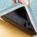 Audend Double Sided Rug Gripper, 12 Pack Non Skid Rug Pads, Rug Stickers on Wood Floor and Tile Floors, Black Carpet Gripper, Rug Gripper for Indoor, Outdoor, Home, Kitchen, Yoga Mat