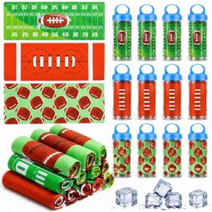 Hosuly 12 Pcs Football Cooling Towels Golf Baseball Sports Cooling Towel Football Party Favors Breathable Portable Ice Towel Bulk Fast Drying Microfiber, 32 x 12 in for Sport Team Birthday Gift