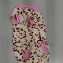 Dog Sweater Dog Pajamas for Small Dogs Girl Boy Super Soft Warm Small Puppy Sweater Pjs Cute Pet Clothes Doggie Jumpsuits Fleece Puppy Onesies Outfits for Chihuahua Yorkie, Purple Leopard, XXS