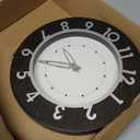 Target Wall Clock - Metal Numbers on Wood Grain Surface - 10" Diameter