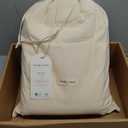 Double Stitch Organic Cotton Sheets Cal King Size - Soft & Breathable Sheet Set 4 Piece Luxury 300 TC Sateen Weave Bedding, 100% GOTS Certified Long Staple Cotton, Made in India, Beige